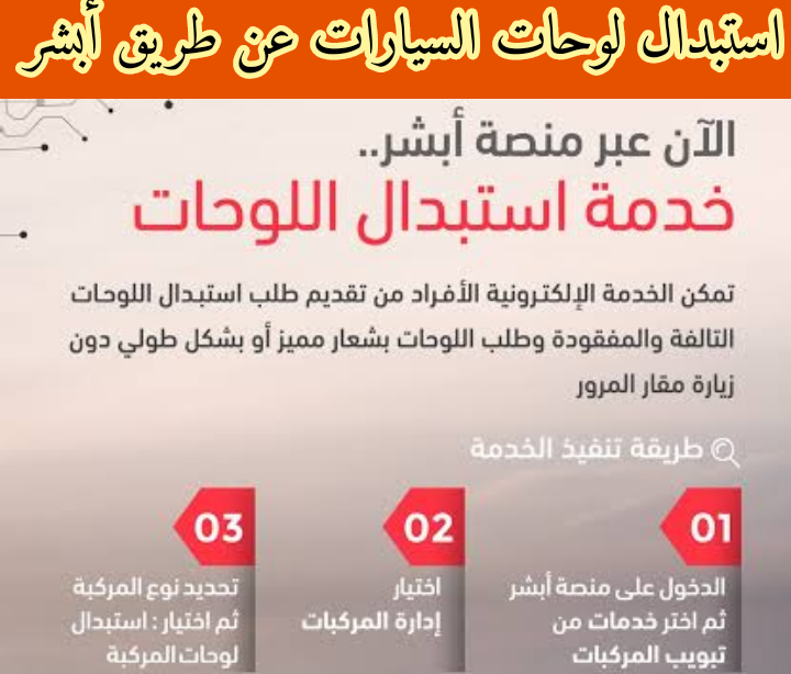 اللوحة المعدنية للسيارة