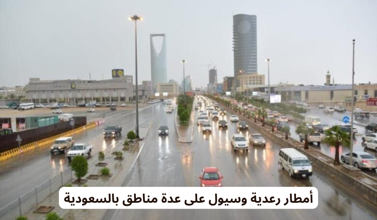 أمطار رعدية وسيول على عدة مناطق