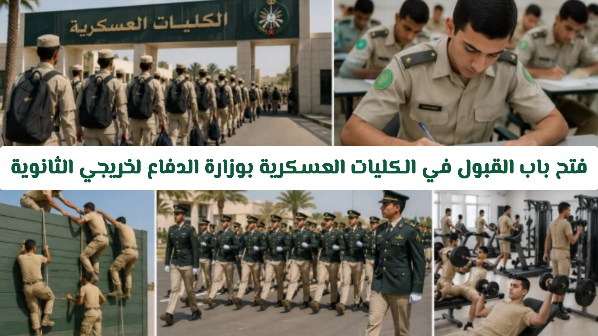 فتح باب القبول في الكليات العسكرية بوزارة الدفاع لخريجي الثانوية