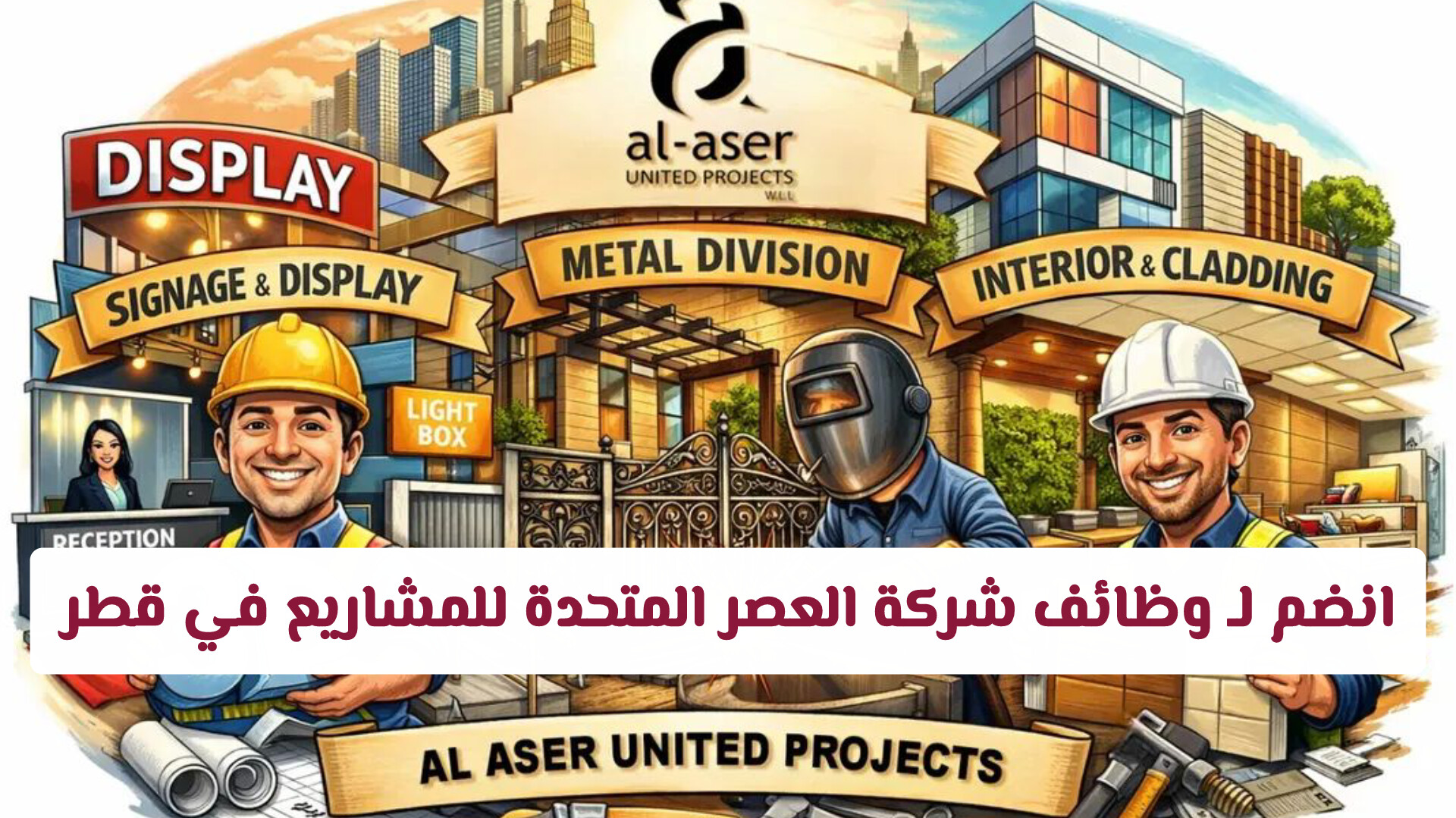 فرص عمل لا تعوض: انضم لـ وظائف شركة العصر المتحدة للمشاريع في قطر لمختلف التخصصات