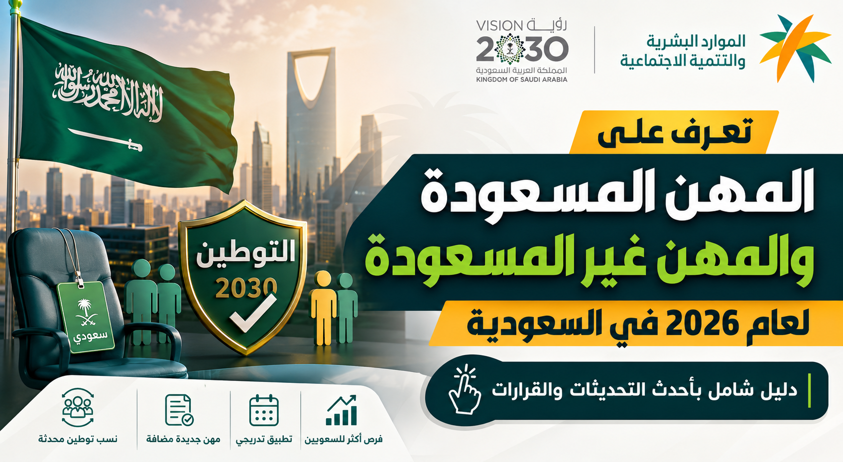 تعرف على المهن المسعودة والمهن غير المسعودة لعام 2026 في السعودية
