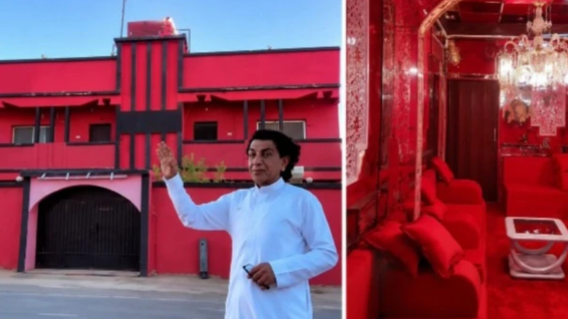 تفاصيل مدهشة حول البيت الأحمر في سكاكا: جولة داخل أغرب منزل باللون القرمزي في السعودية (فيديو)