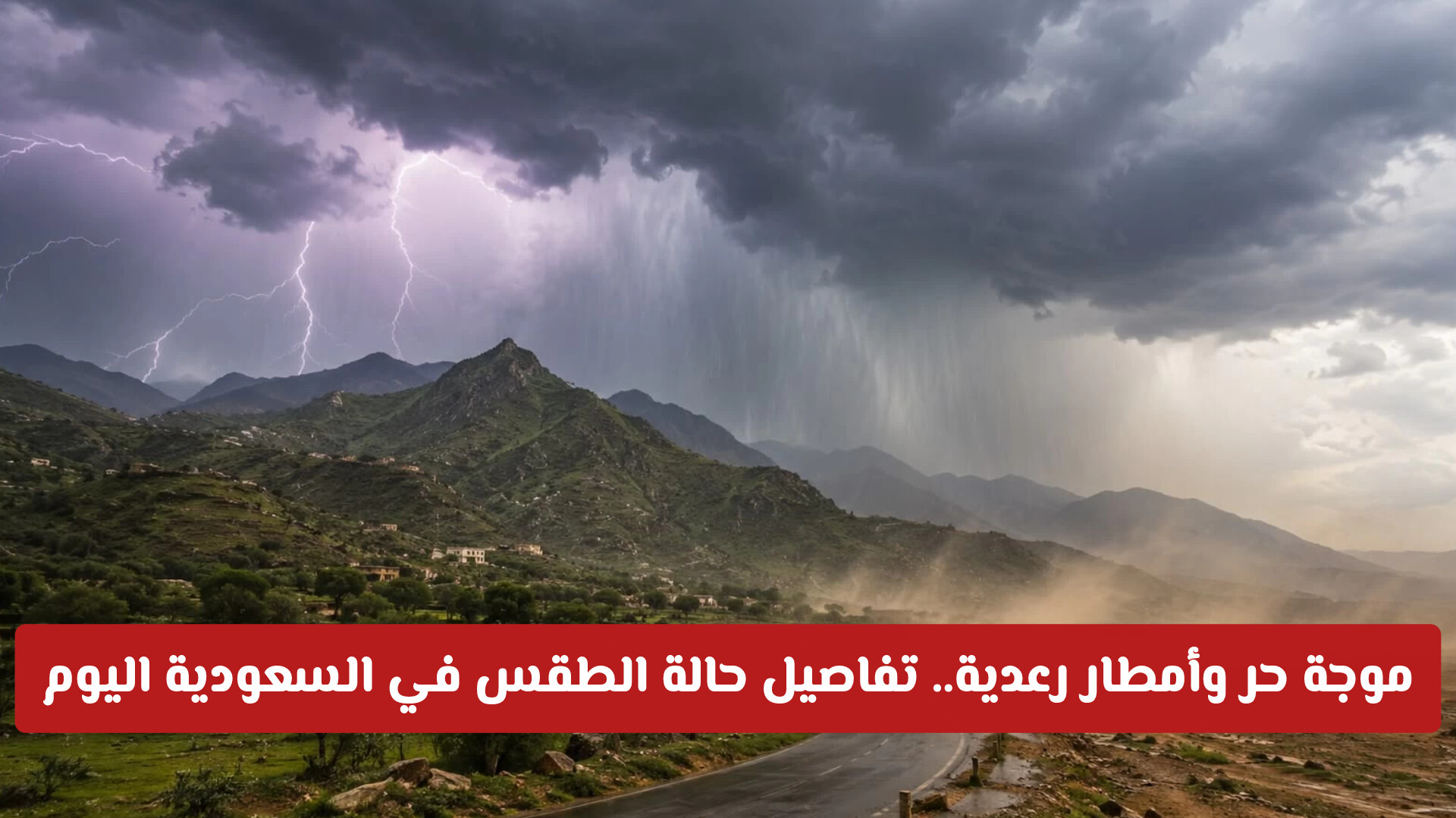 موجة حر وأمطار رعدية.. تفاصيل حالة الطقس في السعودية اليوم