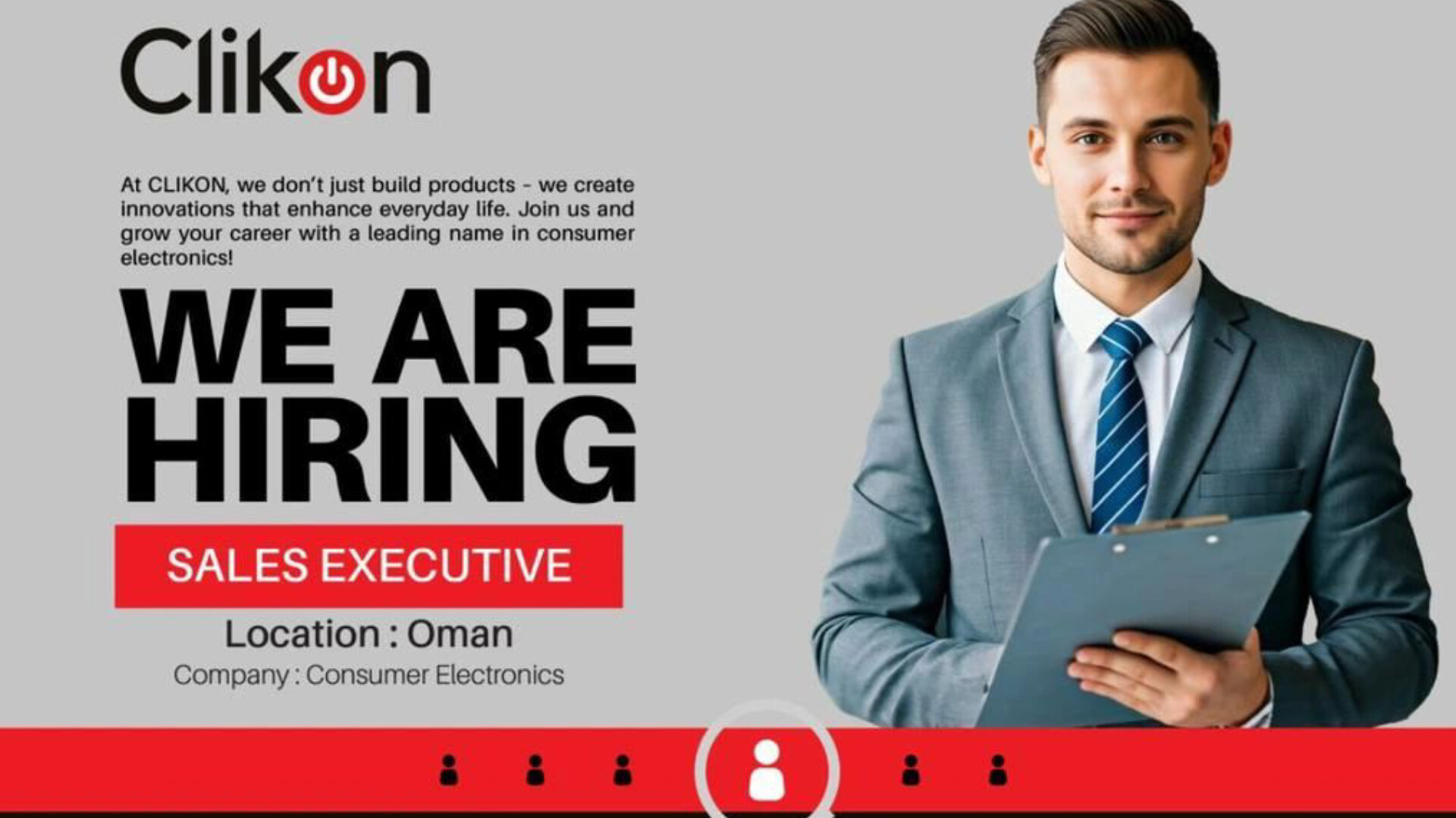 فرصة عمل في سلطنة عمان: شركة Clikon تعلن عن وظيفة Sales Executive للخريجين (تفاصيل التقديم)