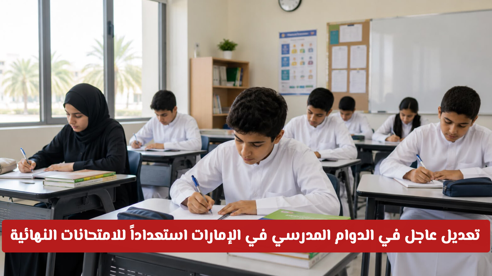 بدءا من الغد تعديل عاجل في الدوام المدرسي في الإمارات استعداداً للامتحانات النهائية