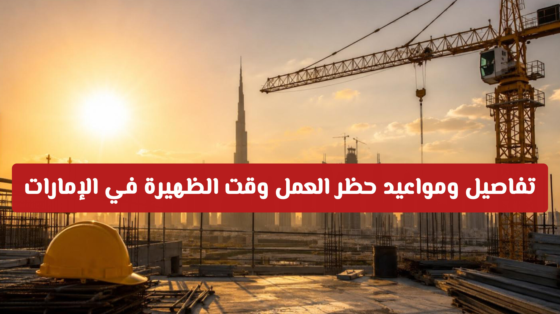 تفاصيل ومواعيد حظر العمل وقت الظهيرة في الإمارات