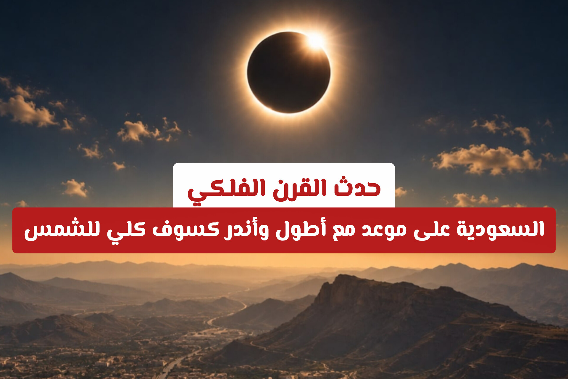 حدث القرن الفلكي: السعودية على موعد مع أطول وأندر كسوف كلي للشمس