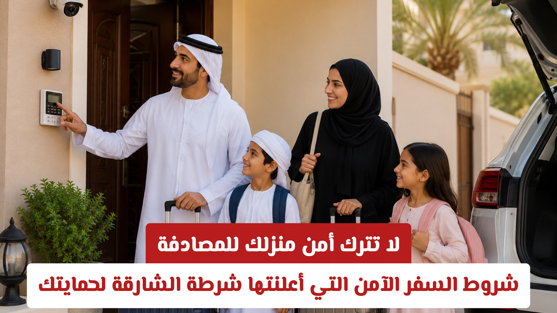 لا تترك أمن منزلك للمصادفة.. شروط السفر الآمن التي أعلنتها شرطة الشارقة لحمايتك