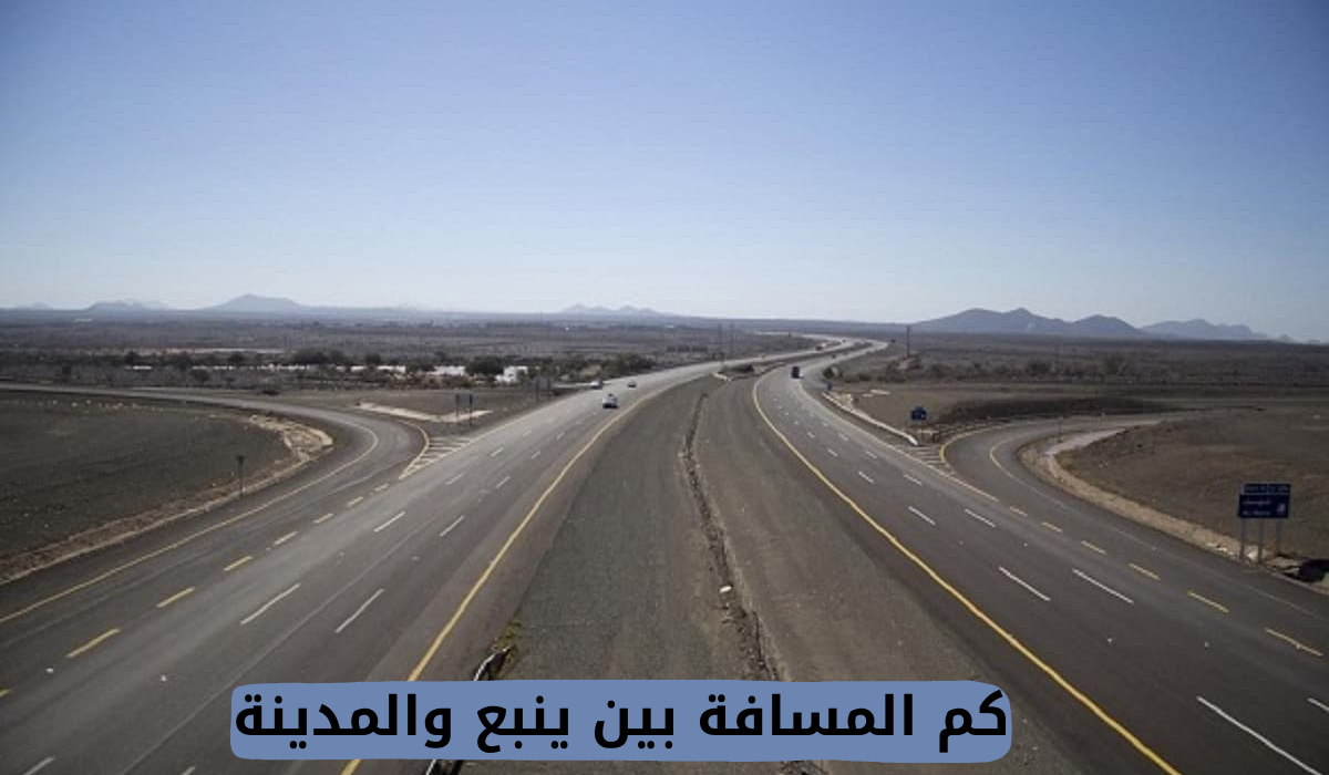 كم المسافة بين ينبع والمدينة