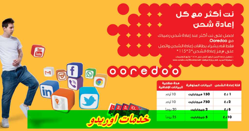 باقات اوريدو لامحدود