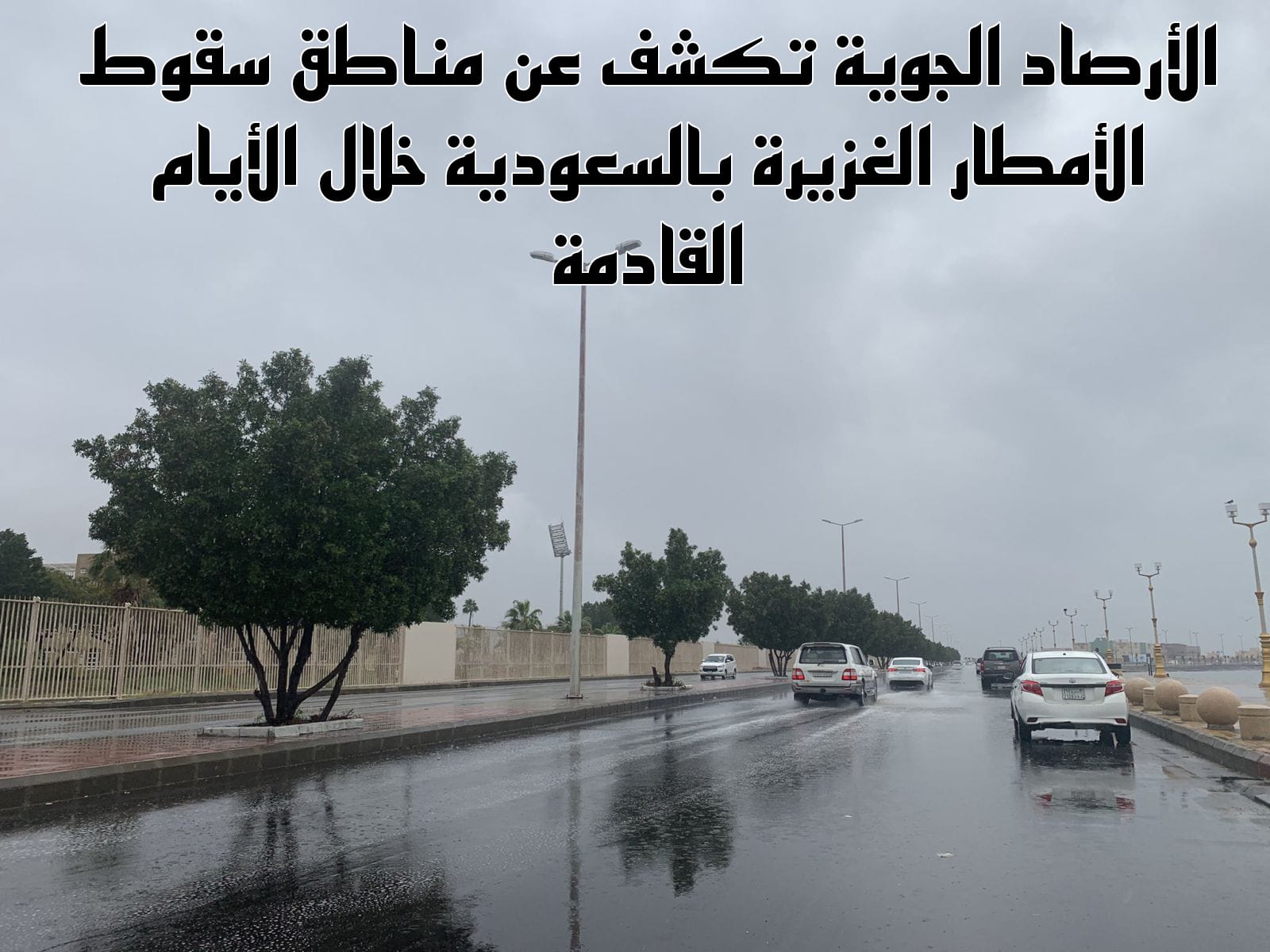 سقوط الأمطار بالسعودية