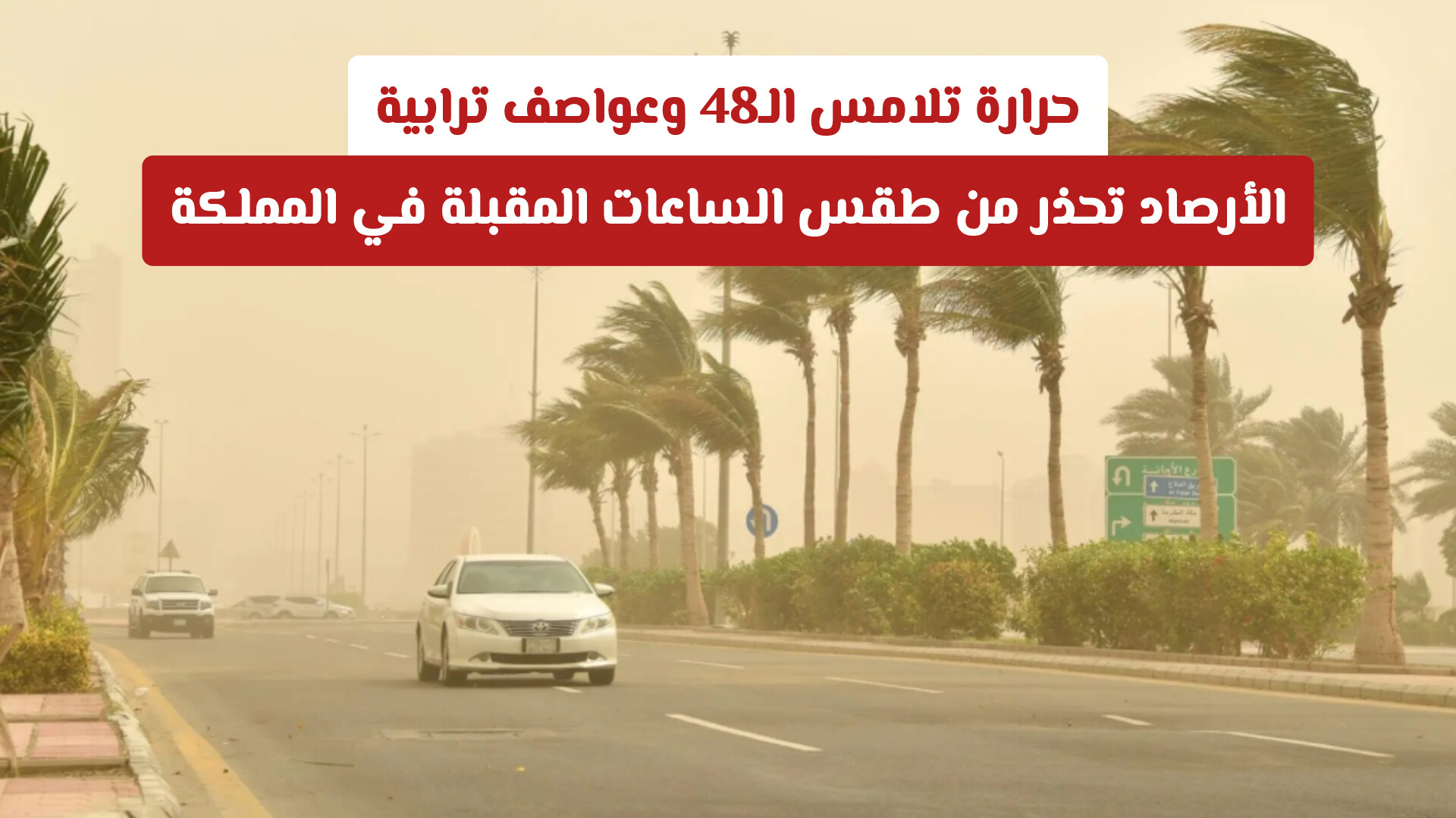 حرارة تلامس الـ48 وعواصف ترابية.. الأرصاد تحذر من طقس الساعات المقبلة في المملكة
