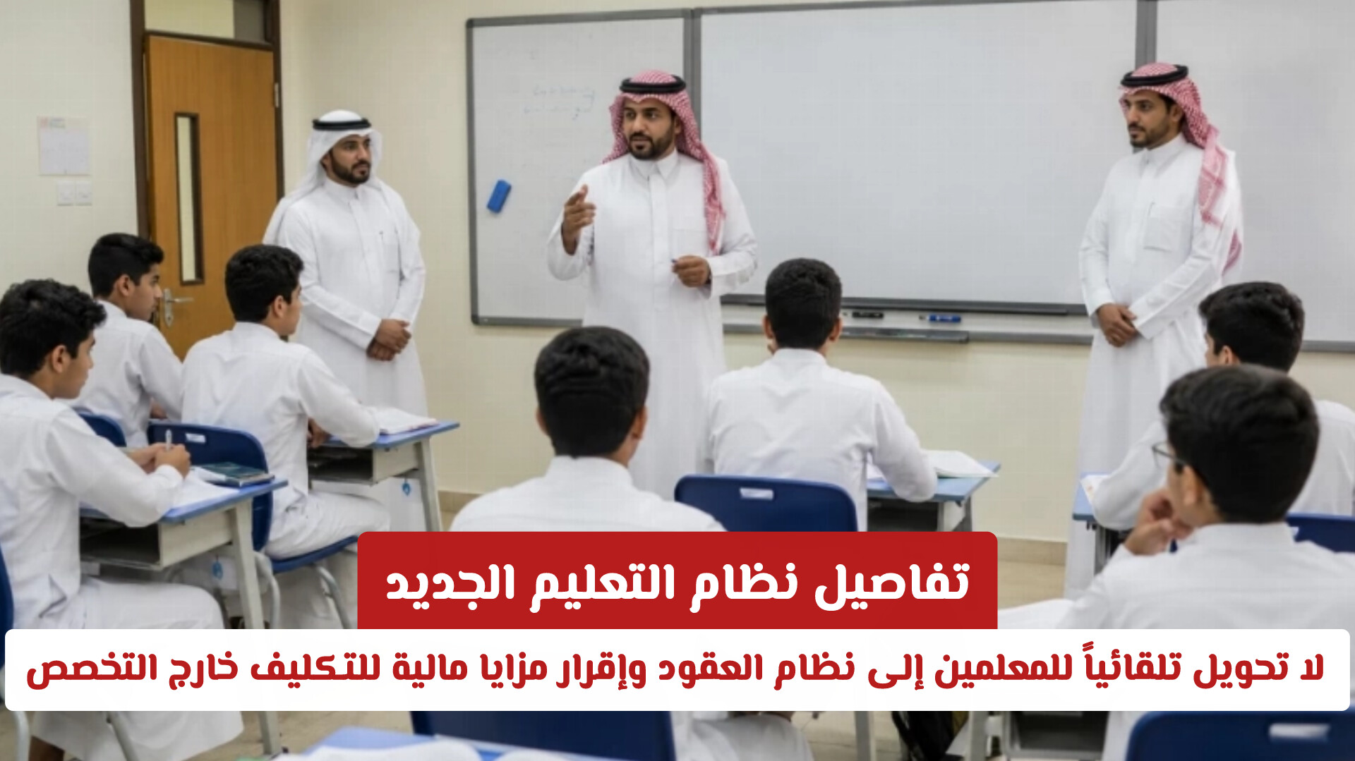 تفاصيل نظام التعليم الجديد: لا تحويل تلقائياً للمعلمين إلى نظام العقود وإقرار مزايا مالية للتكليف خارج التخصص