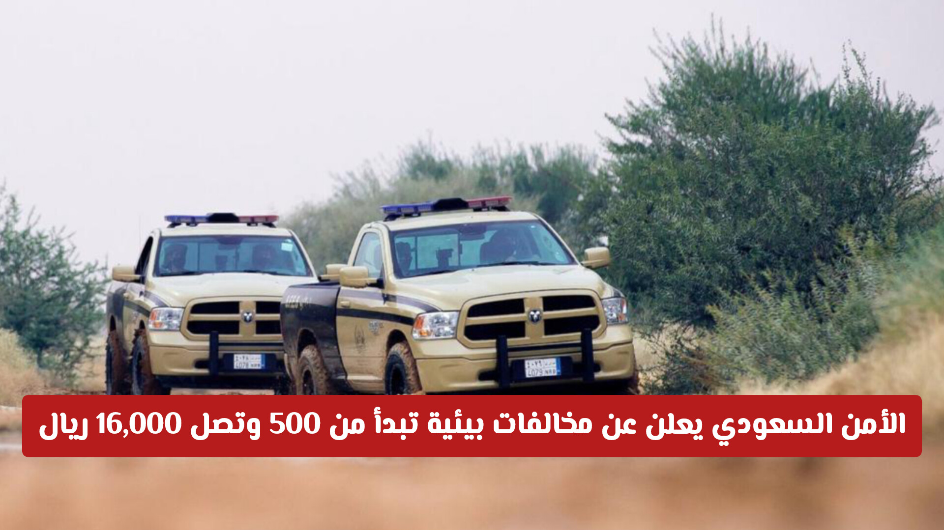 الأمن السعودي يفرض غرامات على مخالفات بيئية تبدأ من 500 وتصل 16,000 ريال ولو دون قصد 