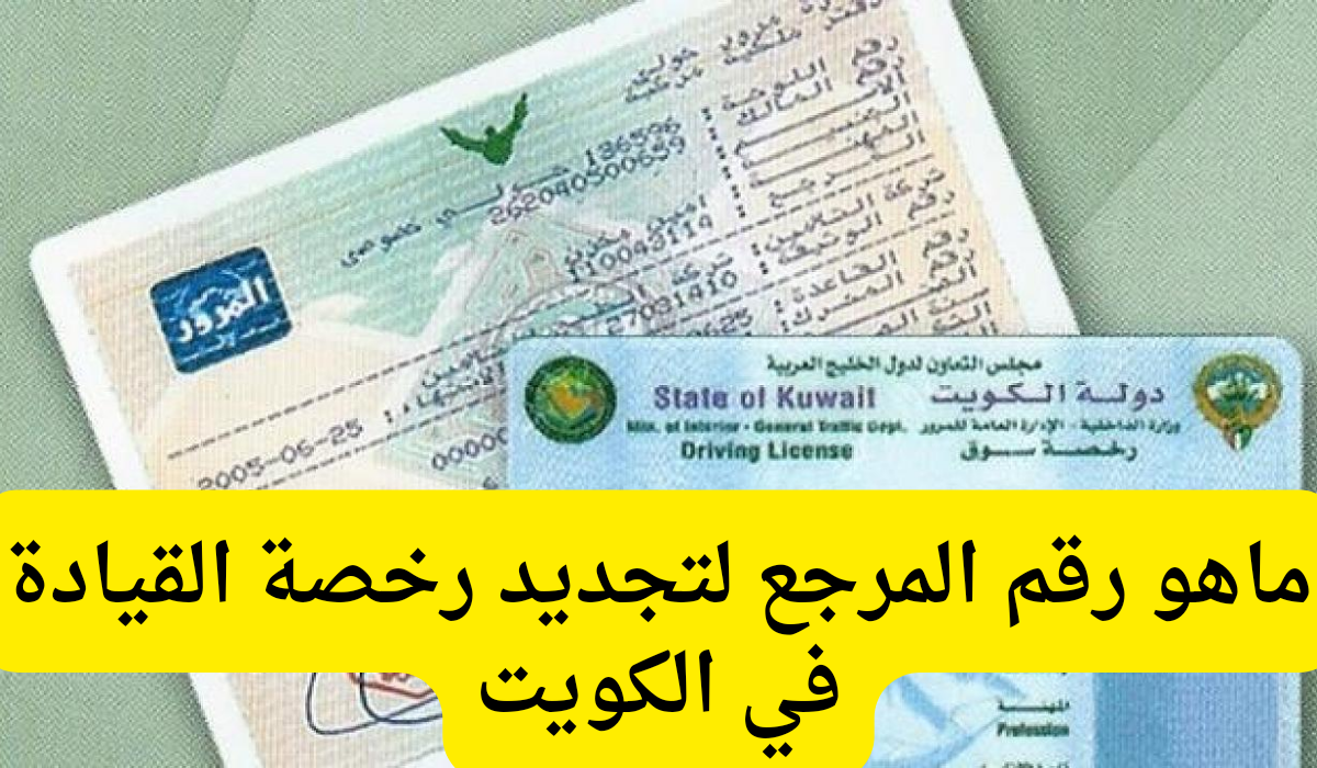 رقم المرجع لتجديد رخصة القيادة 