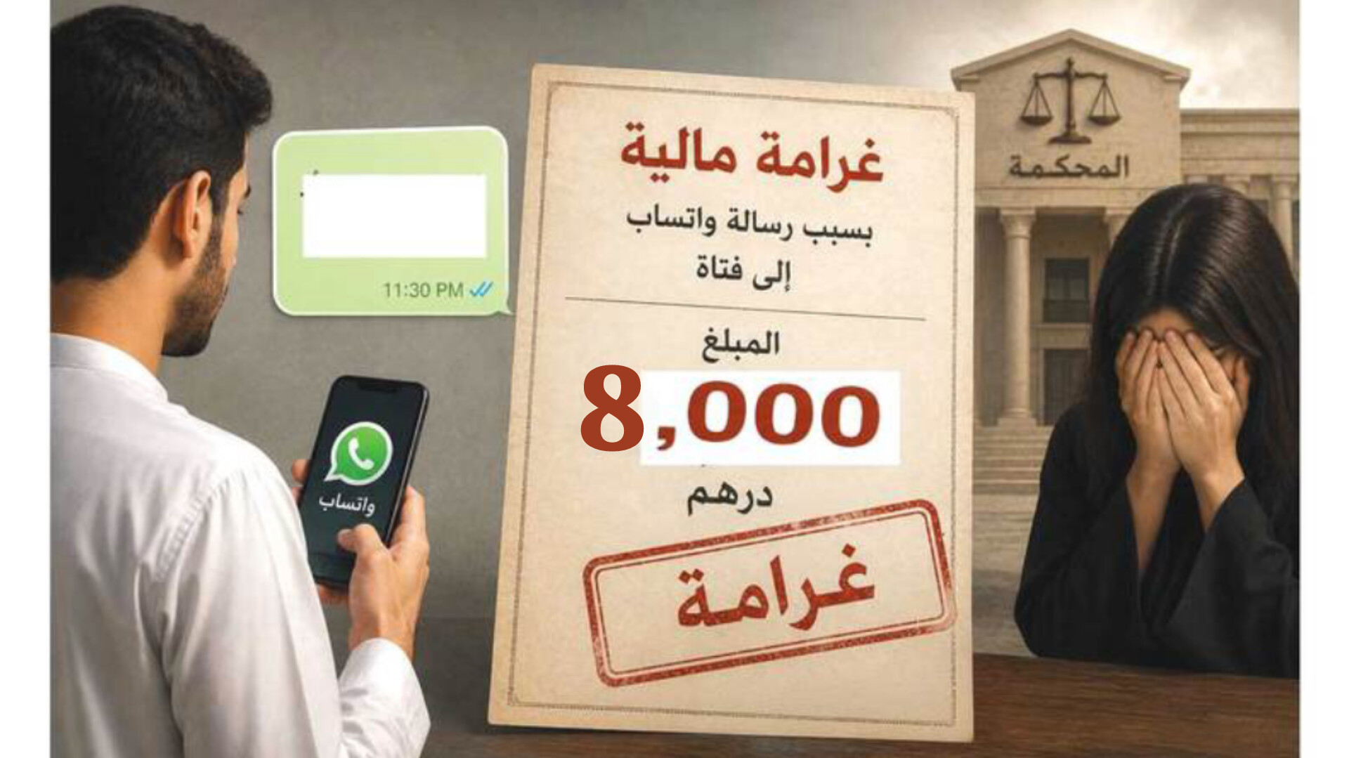 أغلى رسالة واتساب في الإمارات.. شاب يدفع 30 ألف درهم بسبب عبارة