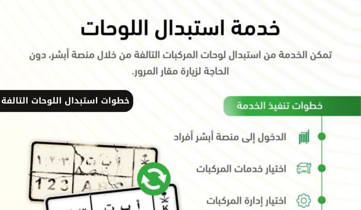 خطوات استبدال اللوحات التالفة 