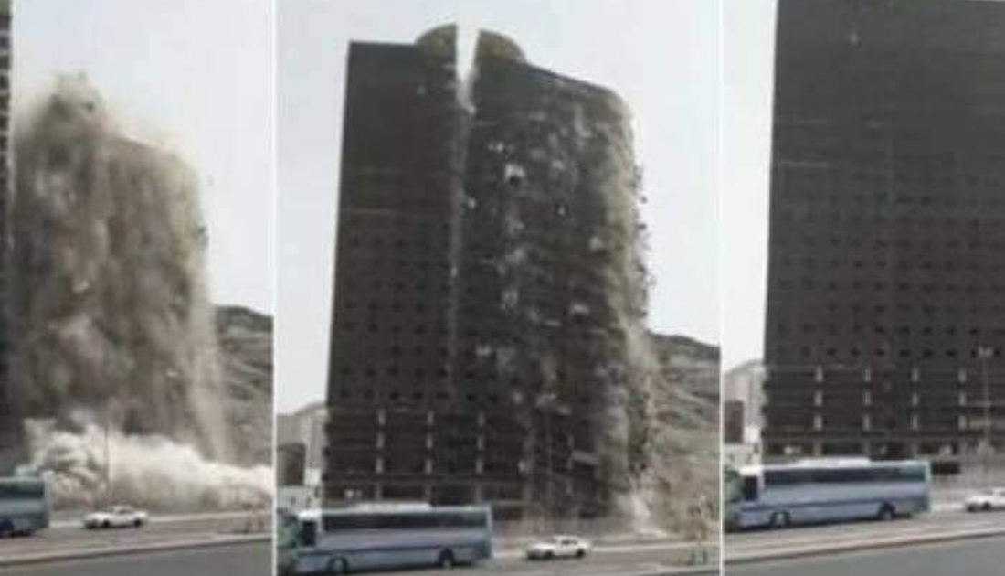 أسباب انهيار فندق في مكة المكرمة بالقرب من برج الساعة