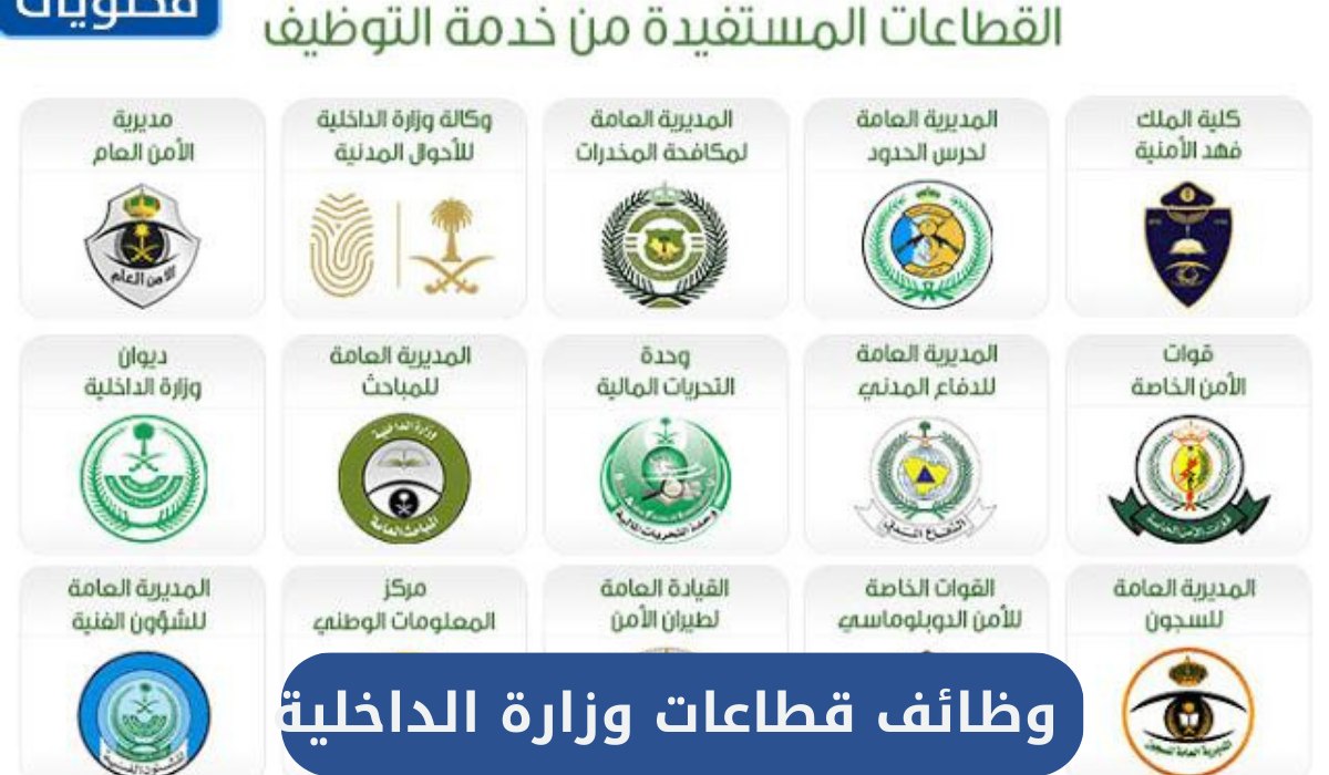 وظائف قطاعات وزارة الداخلية