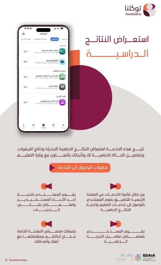 توكلنا استعلام عن النتائج