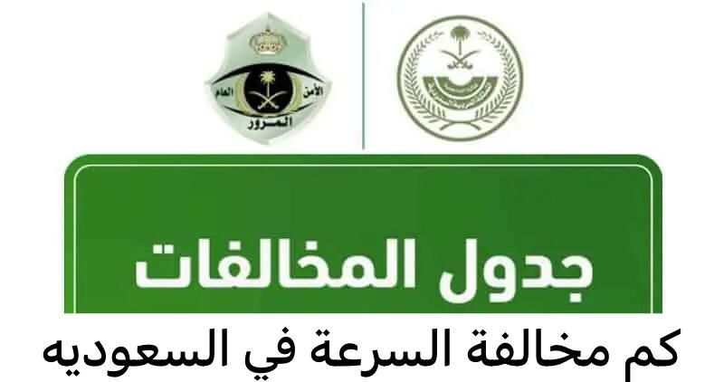 كم مخالفة السرعة