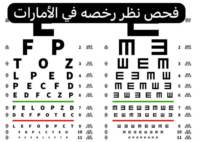 فحص نظر رخصه 