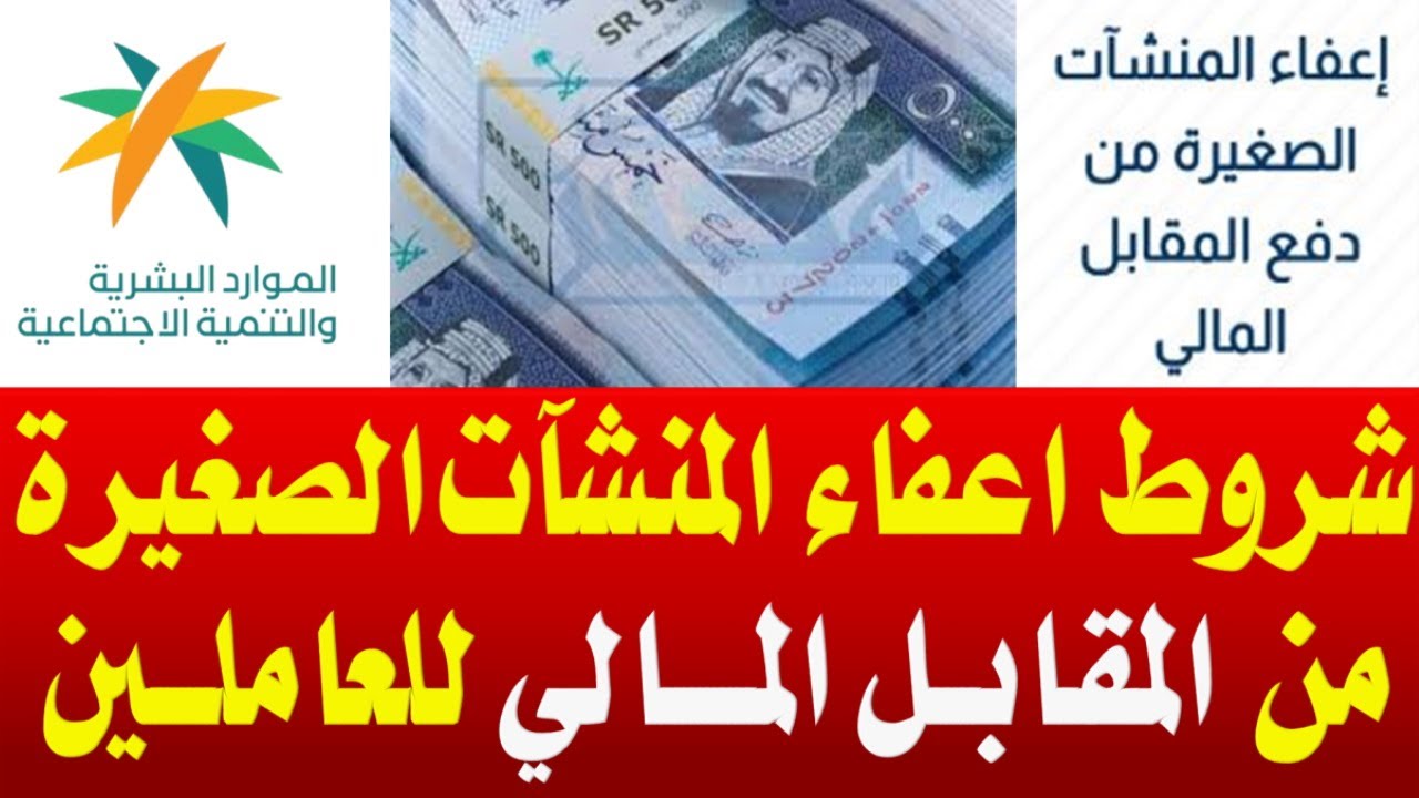 شروط اعفاء المنشآت الصغيرة من الرسوم